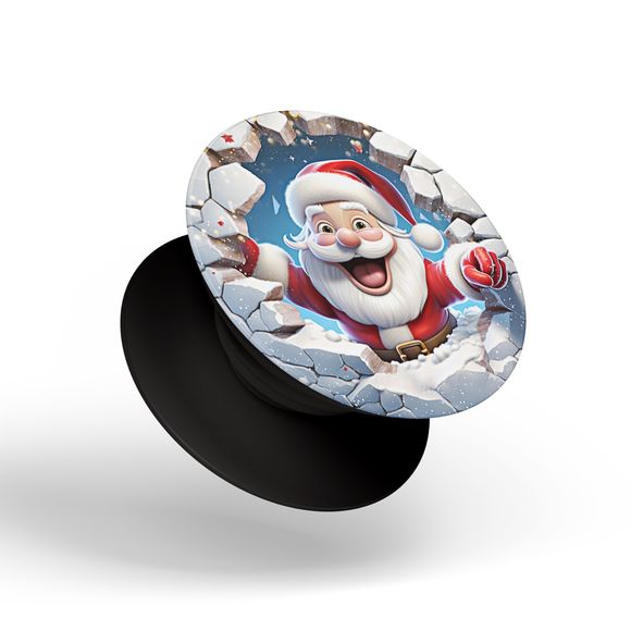 PopSockets Santa Claus Coming Out Of Hole for Phone Women Swappable Base PopGrip - Picture 6 of 13